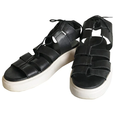 Pre-owned Diesel Black Leather Sandals