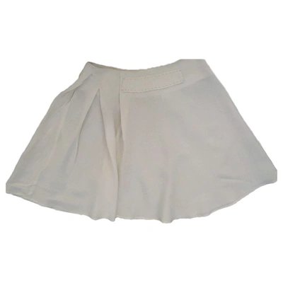 Pre-owned Tara Jarmon Beige Linen Skirt