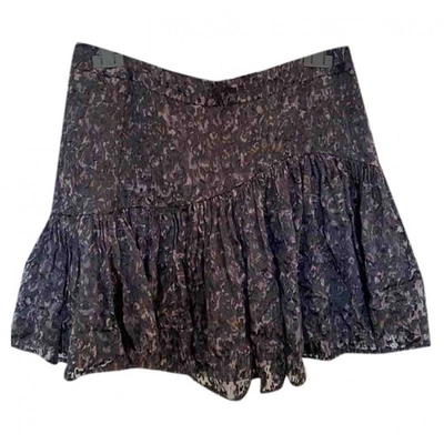 Pre-owned Tara Jarmon Silk Mini Skirt In Black
