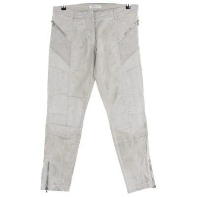 Pre-owned Pierre Balmain Grey Cotton Jeans