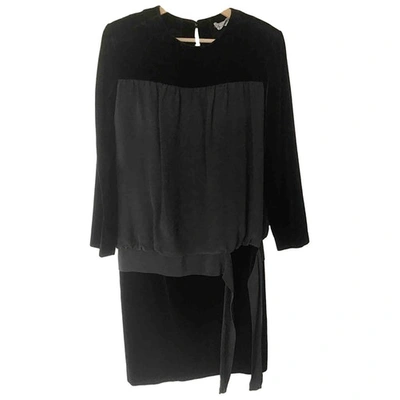 Pre-owned Balenciaga Velvet Mid-length Dress In Black
