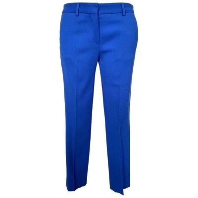 Pre-owned Mauro Grifoni Wool Straight Pants In Blue