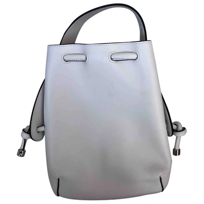 Pre-owned Meli Melo Leather Backpack In White