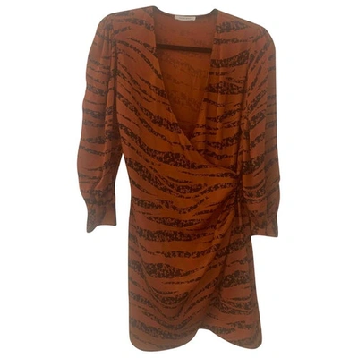 Pre-owned Anine Bing Fall Winter 2019 Silk Mid-length Dress In Orange