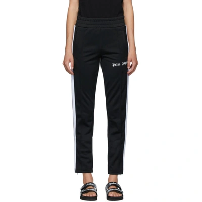 Palm Angels Black Classic Track Pants In Black/white