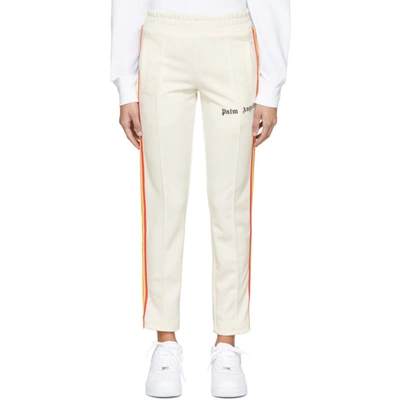 Palm Angels Off-white Rainbow Classic Track Pants In Off White