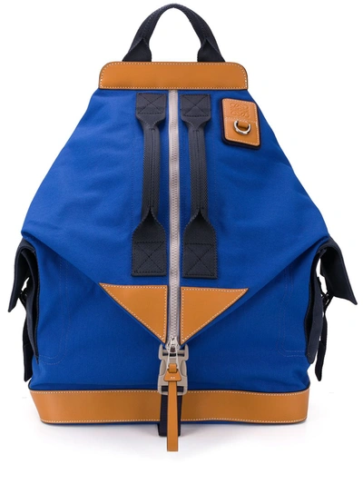 Loewe Colour-block Convertible Backpack In Blue