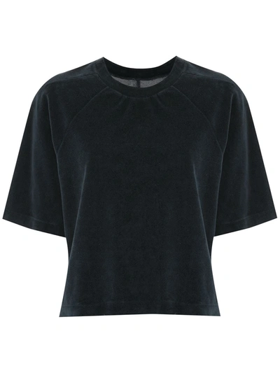 Osklen Velvet-effect Short.sleeved T-shirt In Blue