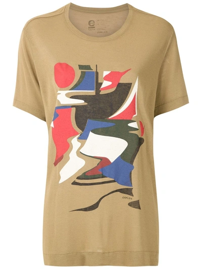 Osklen Abstract Print T-shirt In Neutrals