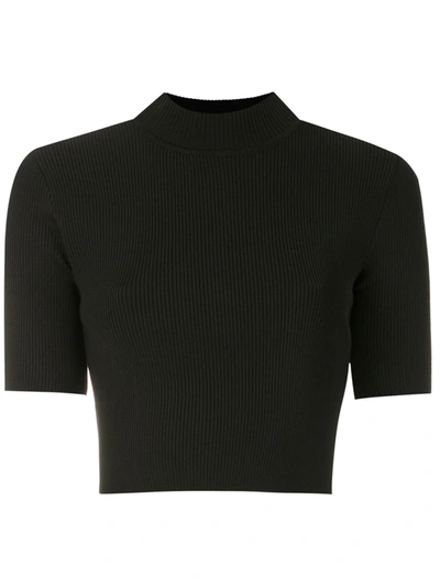 Osklen Cropped Knit T-shirt In Black