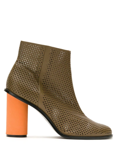 Osklen Mesh Ankle Boots In Brown