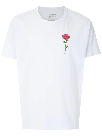 Osklen Rose-print Short-sleeved T-shirt In White