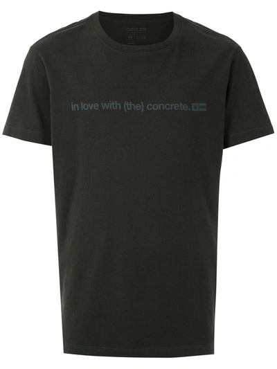 Osklen Slogan-print Cotton T-shirt In Grey