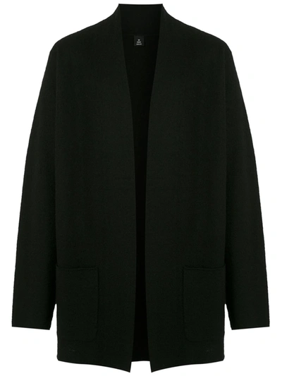 Osklen Open-front Wool Cardigan In Black