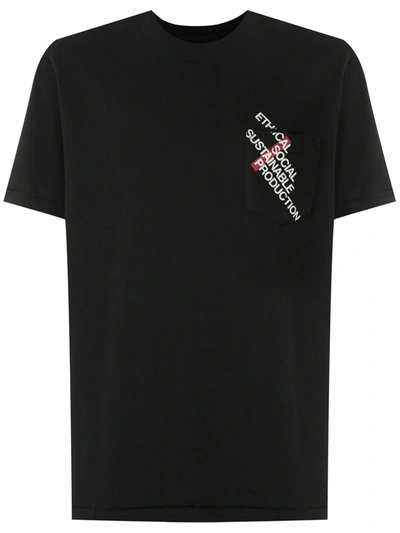 Osklen Slogan Print T-shirt In Black