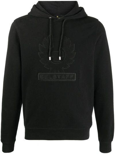 Belstaff Black Logo Hooded Cotton Sweatshirt