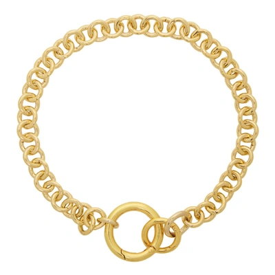 Laura Lombardi Gold Fede Necklace In Brass