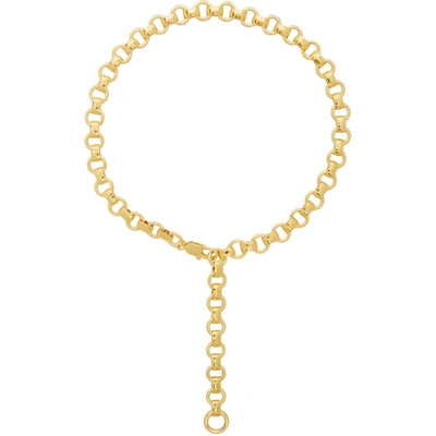 Laura Lombardi Gold Franca Chain Necklace In Brass