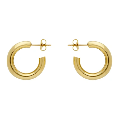 Laura Lombardi Gold Medium Hoop Earrings In Brass