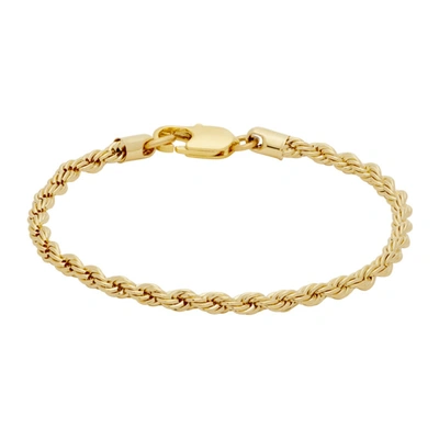 Laura Lombardi Gold Rope Chain Bracelet In Brass