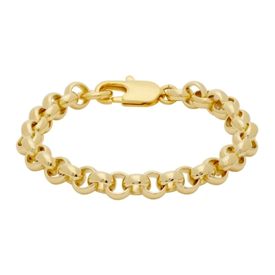 Laura Lombardi Gold Rolo Bracelet In Brass
