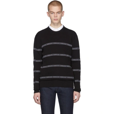 Versace Black Nastro Slim-fit Sweater In A1008 Black