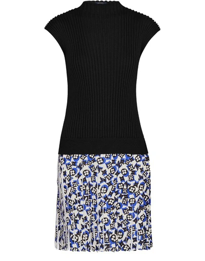 Louis Vuitton Sleeveless Bi-material Knit Dress In Multi