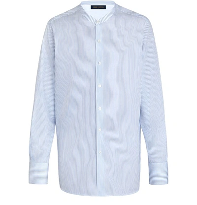 Louis Vuitton Grandad Collar Shirt In Gris