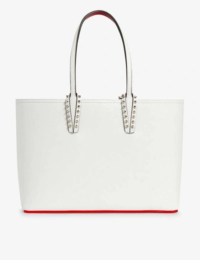 Christian Louboutin Cabata Small Calf P Leo 50s/calf Paris In White