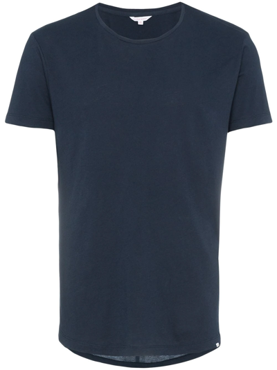 Orlebar Brown Ob-t Slim-fit Slub Linen T-shirt In Blue