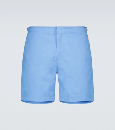 Orlebar Brown Bulldog Mid-length Swim Shorts In Blue