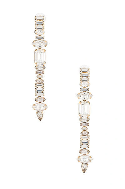 Elizabeth Cole Camp Earrings In Crystal
