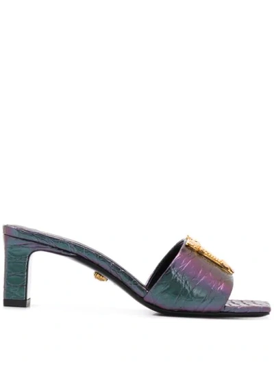 Versace Virtus Mules In Purple