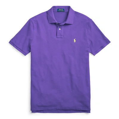 Polo Ralph Lauren Custom Slim Fit Mesh Polo Shirt In Cabana Purple/c1229