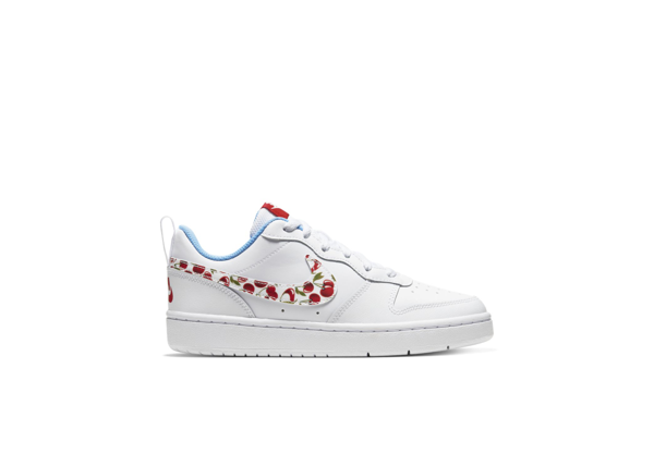 Pre Owned Nike Court Borough Low 2 White Cherry Gs In White University Blue Track Red Modesens