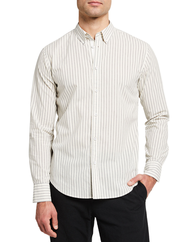 Rag & Bone Fit 2 Tomlin Solid Long Sleeve Button-up Camp Shirt In Grey Stripe