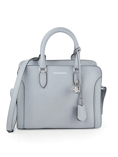 Alexander Mcqueen Women's Small Leather Satchel In Grey