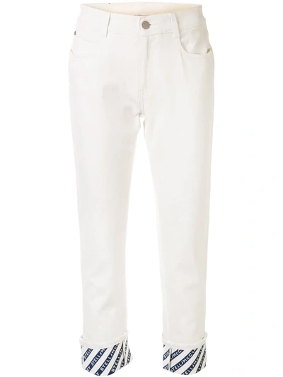 Stella Mccartney The Skinny Boyfriend Cropped Jeans In White