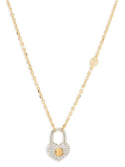 Louis Vuitton Crazy In Lock Strass Supple Necklace In Pearl