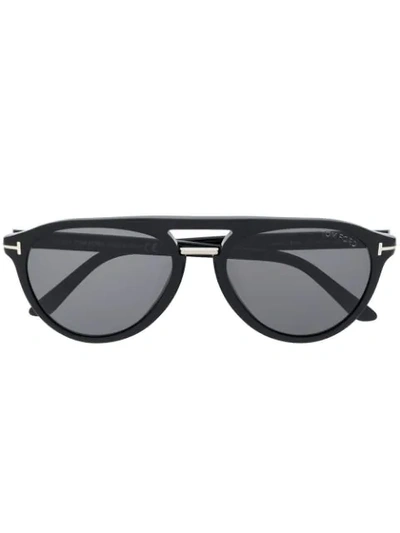 Tom Ford Burton Pilot Frame Sunglasses In Black