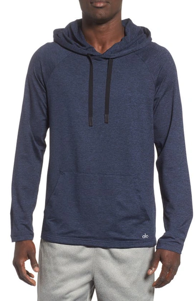 Alo Yoga Conquer Hoodie In Navy Marl