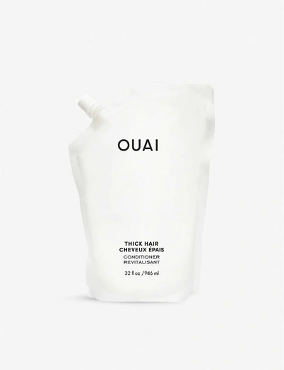 Ouai Thick Hair Conditioner Refill (946ml) In White