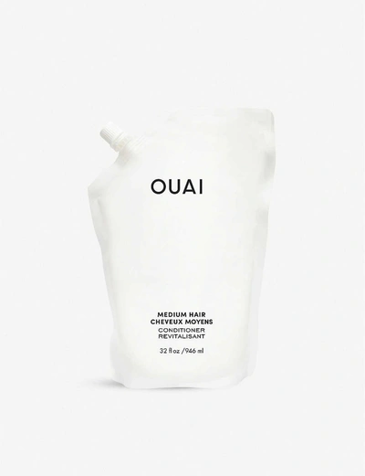 Ouai Medium Hair Conditioner Refill (946ml) In White