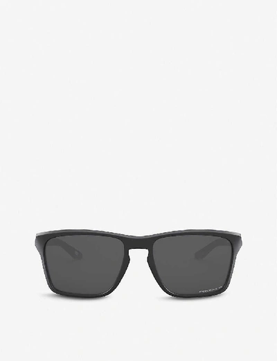 Oakley Oo9448-57 Sylas Acetate Rectangle-frame Sunglasses In Black