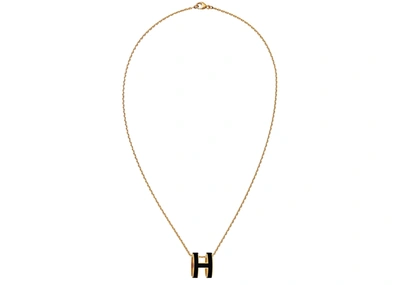 Pre-owned Hermes Mini Pop H Pendant Noir
