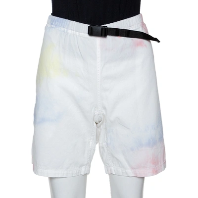 Pre-owned John Elliott Multicolor Ink Bloom Tie Dye Cotton Mountain Shorts S