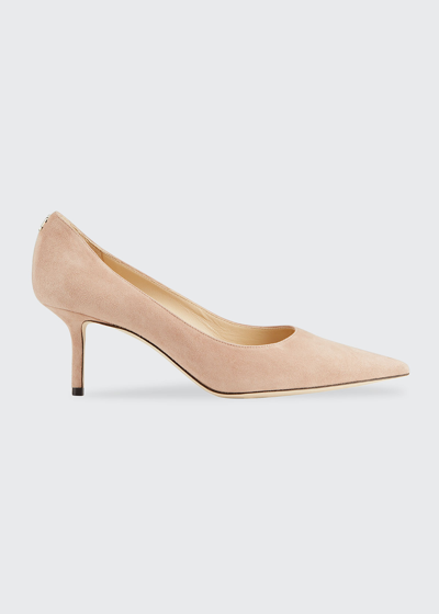 Jimmy Choo Womens Pink Love 85 Suede Courts 6