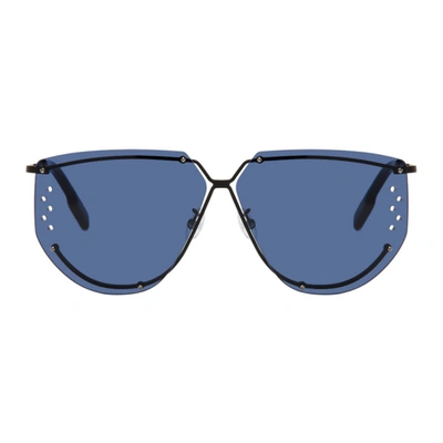 Kenzo Black Square Sunglasses In Matte Palla
