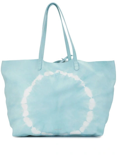 Mansur Gavriel Tie-dye Oversized Tote In Blue