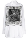 Lanvin Saint Georges And The Dragon Print Shirt In White